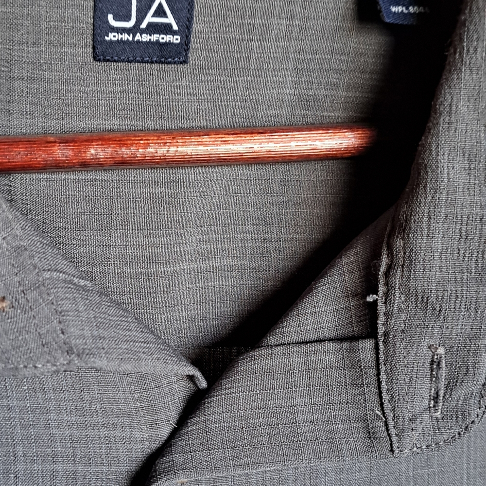 John Ashford Charcoal Textured Shirt